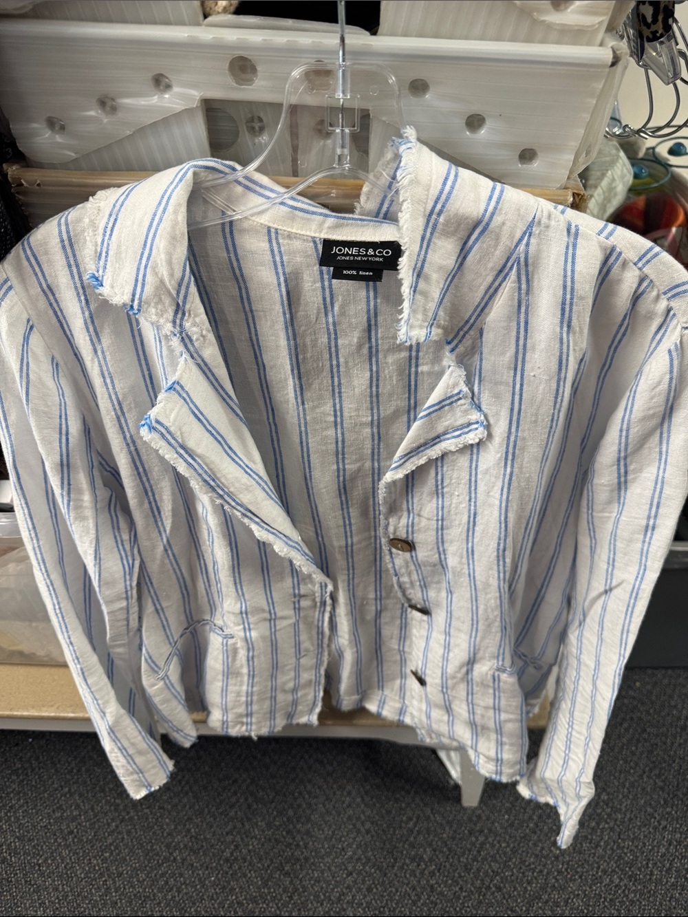 Jones and co linen top S // 071034